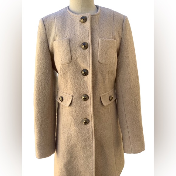 KENNETH COLE NEW YORK BUTTON UP FRONT WOOL BLEND COAT WITH GOLD/BRASS BU… - Picture 5 of 16